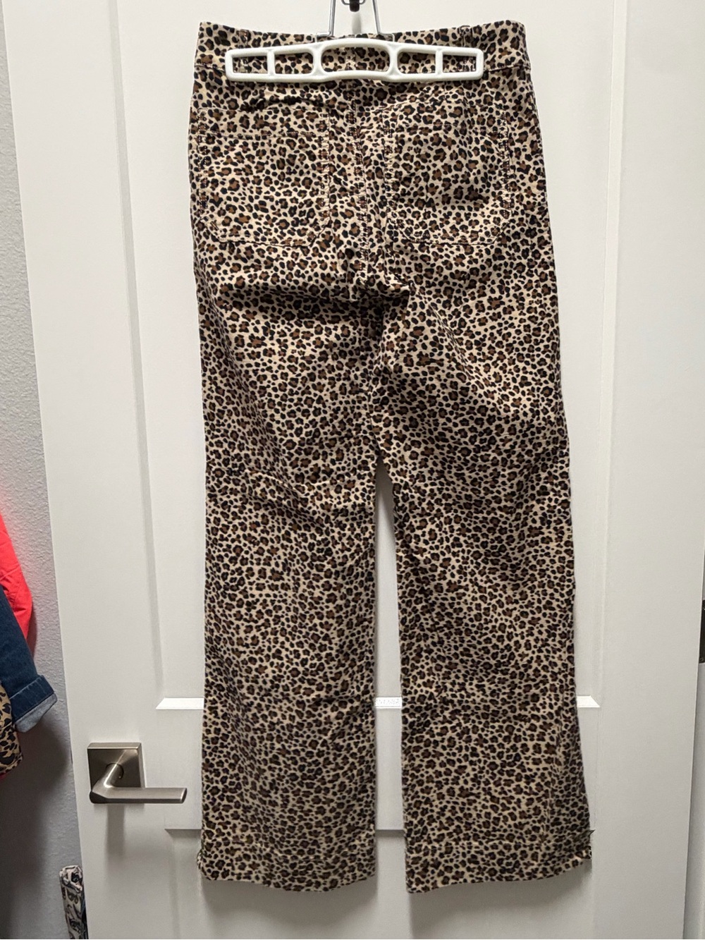 J. Crew Factory Leopard Print Lizzie Wide Leg Patch Pocket Pants SZ 26 Like New! - Picture 2 of 6